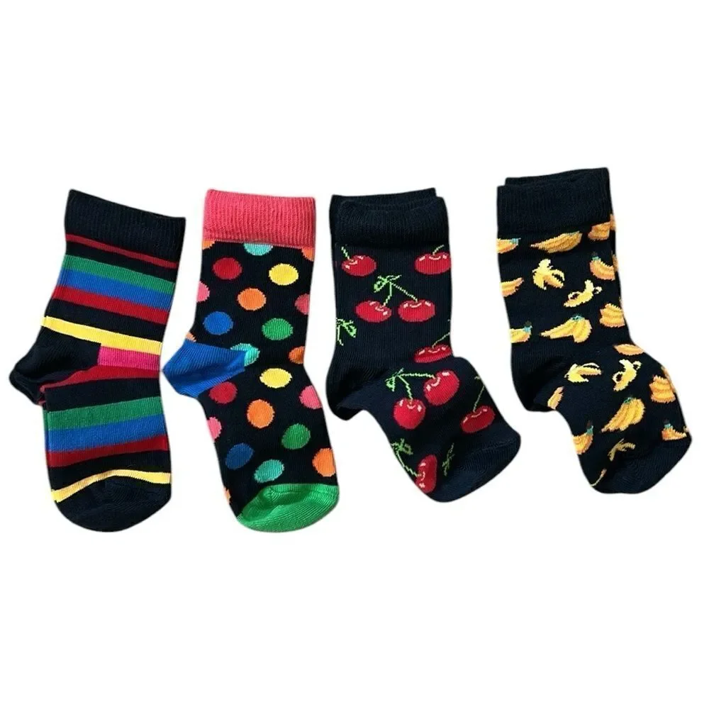 Happy Socks Kids Classic Socks Gift Set, 4 pair, Unisex toddlers 2-3 year, NWT